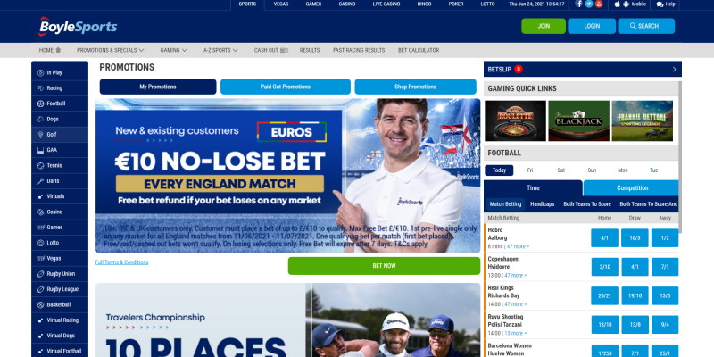 BoyleSports bonuses and promotions