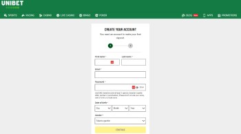Unibet Ireland Registration