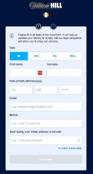 William Hill Ireland Registration